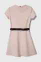 Παιδικό φόρεμα Tommy Hilfiger ροζ