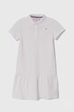 Tommy Hilfiger sukienka dziecięca z elastanem biały KG0KG07777.128.176.PPYH