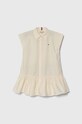 Tommy Hilfiger rochie din bumbac pentru copii fixat bej KG0KG07788.128.176.PPYH