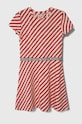 Детска рокля Tommy Hilfiger трикотаж червен KG0KG07790.128.176.PPYH