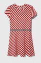 Детска рокля Tommy Hilfiger трикотаж червен KG0KG07790.128.176.PPYH