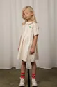 белый Детское платье с примесью льна Mini Rodini Для девочек