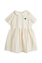 Детское платье с примесью льна Mini Rodini 2425010011 белый SS24