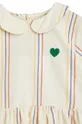 bianco Mini Rodini vestito con aggiunata di lino bambino/a