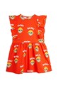 Дитяча бавовняна сукня Mini Rodini 2425010142 червоний SS24