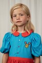 Хлопковое детское платье Mini Rodini 2425010300 мультиколор