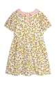 Dívčí šaty Mini Rodini Flowers 2425011000 žlutá SS24