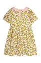 Παιδικό φόρεμα Mini Rodini  Flowers κίτρινο