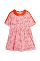 ružová Dievčenské bavlnené šaty Mini Rodini  Cathlethes Dievčenský