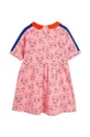Хлопковое детское платье Mini Rodini розовый