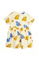 Дитяча бавовняна сукня Mini Rodini 2425012623 жовтий SS24
