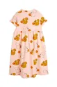Dievčenské šaty Mini Rodini  Squirrels ružová