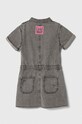 Sisley rochie din denim pentru copii 4AD7YV00M.G.Seasonal gri SS24