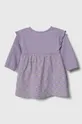 Obleka za dojenčka United Colors of Benetton vijolična