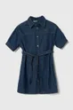 блакитний Дитяча джинсова сукня United Colors of Benetton Для дівчаток