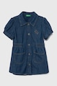 Детское джинсовое платье United Colors of Benetton короткий голубой 4AD6GV01E.P.Seasonal
