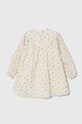 Dievčenské bavlnené šaty United Colors of Benetton 4KBUGV01D.P.Seasonal béžová SS24