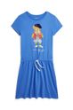 Dievčenské bavlnené šaty Polo Ralph Lauren bavlna modrá 313934978001