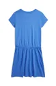 Дитяча бавовняна сукня Polo Ralph Lauren блакитний