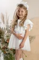 бежевый Хлопковое детское платье Jamiks Для девочек