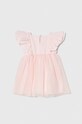 Dziewczynka Jamiks sukienka bawełniana dziecięca JUDITH.II.Suk.JLG077.G różowy