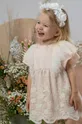 narančasta Dječja pamučna haljina Jamiks Za djevojčice