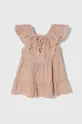 Παιδικό βαμβακερό φόρεμα Jamiks ροζ