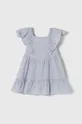блакитний Дитяча бавовняна сукня Jamiks Для дівчаток