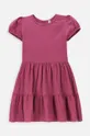 fioletowy Coccodrillo sukienka bawełniana dziecięca Dziewczęcy