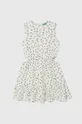 béžová Dievčenské bavlnené šaty United Colors of Benetton Dievčenský