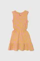 Παιδικό βαμβακερό φόρεμα United Colors of Benetton ροζ