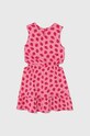 United Colors of Benetton rochie din bumbac pentru copii 3M39CV00R.G.Seasonal roz SS24