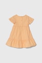 Dětské bavlněné šaty United Colors of Benetton 4AC7GV01K.P.Seasonal oranžová SS24