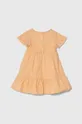 Παιδικό βαμβακερό φόρεμα United Colors of Benetton πορτοκαλί