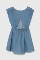 Dievčenské bavlnené šaty United Colors of Benetton modrá