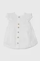 biela Detské bavlnené šaty United Colors of Benetton Dievčenský