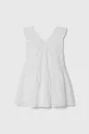 Dievčenské bavlnené šaty United Colors of Benetton biela