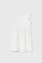 Дитяча льняна сукня United Colors of Benetton білий