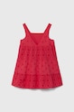 United Colors of Benetton rochie din bumbac pentru copii 4ZRLGV01P.P.Seasonal roz SS24