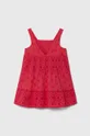 Dievčenské bavlnené šaty United Colors of Benetton ružová