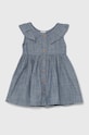 Дитяча бавовняна сукня United Colors of Benetton бавовна блакитний 43HUAV00K.W.Seasonal