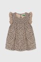 Дитяча сукня United Colors of Benetton короткий бежевий 4HMHGV01O.P.Seasonal