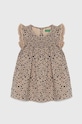 Детское платье United Colors of Benetton короткий бежевый 4HMHGV01O.P.Seasonal
