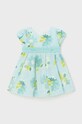 Ľanové šaty pre bábätká Mayoral 1909.4C.Baby.PPYH tyrkysová SS24
