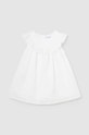 Mayoral sukienka bawełniana niemowlęca rozkloszowany biały 1915.4E.Baby.PPYH
