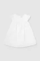 biały Mayoral sukienka bawełniana niemowlęca Dziewczęcy
