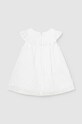 Mayoral sukienka bawełniana niemowlęca 1915.4E.Baby.PPYH biały SS24