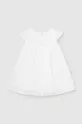 Βρεφικό βαμβακερό φόρεμα Mayoral λευκό