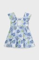Mayoral sukienka bawełniana niemowlęca 1918.4F.Baby.PPYH niebieski SS24