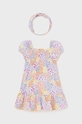 Βρεφικό βαμβακερό φόρεμα Mayoral 1923.4H.Baby.PPYH ροζ SS24